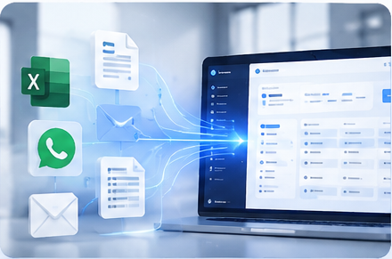 Excel, papeles y WhatsApp convergiendo en una sola operación